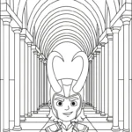 coloriage Loki Marvel d