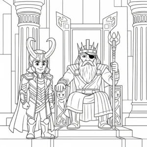 coloriage Loki Marvel educatif pour enfant