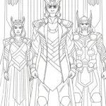 coloriage Loki Marvel pour enfant de 3 ans
