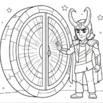 coloriage Loki Marvel pour enfant a imprimer gratuit