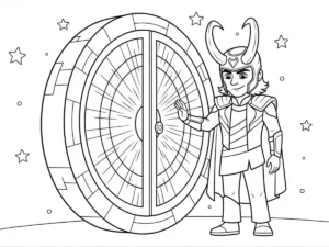 coloriage Loki Marvel pour enfant a imprimer gratuit