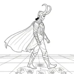 coloriage Loki Marvel à imprimer pdf gratuit