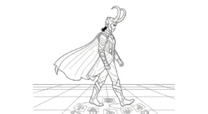 coloriage Loki Marvel à imprimer pdf gratuit