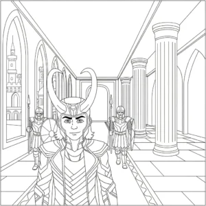 coloriage Loki Marvel a dessiner en ligne