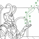 coloriage Loki Marvel à imprimer gratuit