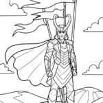 coloriage Loki Marvel a telecharger