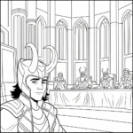 coloriage Loki Marvel pour enfant de 6 ans