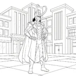 coloriage Loki Marvel a colorier en ligne