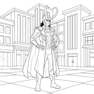 coloriage Loki Marvel a colorier en ligne