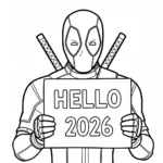 a imprimer coloriage Nouvel An 2026 gratuit