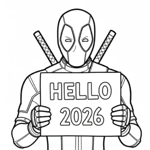 a imprimer coloriage Nouvel An 2026 gratuit