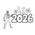 coloriage Nouvel An 2026 à imprimer gratuit