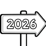 coloriage Nouvel An 2026 à imprimer pour enfant de 3 ans
