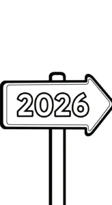 coloriage Nouvel An 2026 à imprimer pour enfant de 3 ans