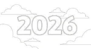 coloriage Nouvel An 2026 et dessins