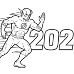 coloriage Nouvel An 2026 à imprimer pour enfant de 9 ans