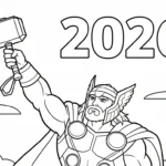 coloriage Nouvel An 2026 à imprimer pdf gratuit
