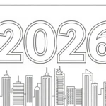 imprimer coloriage Nouvel An 2026 gratuit