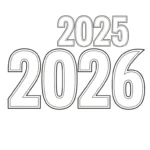coloriage Nouvel An 2026 a imprimer gratuitement