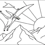 image de coloriage Pterosaur pour enfant