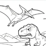coloriage Pterosaur pour enfant de 4 ans