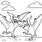 coloriage Pterosaur à imprimer pour enfant de 7 ans