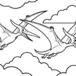 coloriage Pterosaur à imprimer pdf gratuit