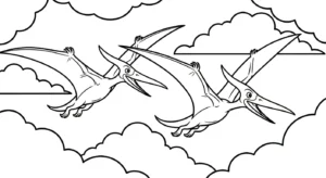 coloriage Pterosaur à imprimer pdf gratuit