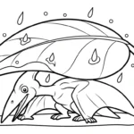 coloriage Pterosaur pour enfant de 5 ans