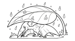 coloriage Pterosaur pour enfant de 5 ans