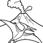 coloriage Pterosaur educatif pour enfant