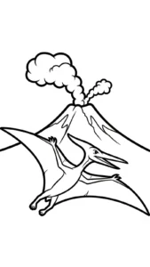 coloriage Pterosaur educatif pour enfant
