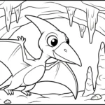 coloriage Pterosaur pour enfant de 7 ans