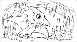coloriage Pterosaur pour enfant de 7 ans
