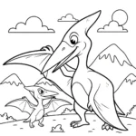 coloriage Pterosaur pour enfant gratuit
