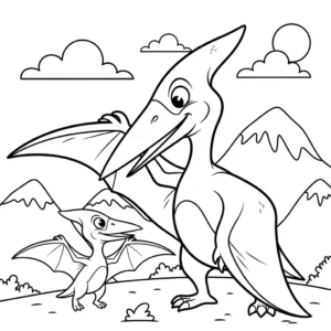coloriage Pterosaur pour enfant gratuit