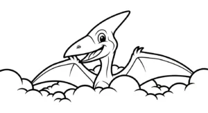 coloriage Pterosaur à imprimer pour enfant de 9 ans