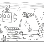 coloriage Sous marin pour enfant de à imprimer
