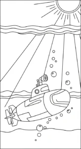coloriage Sous marin pour enfants à télécharger