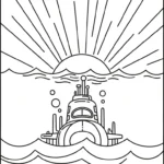 coloriage Sous marin à imprimer pour enfant de 9 ans
