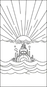 coloriage Sous marin à imprimer pour enfant de 9 ans