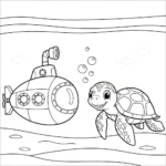imprimer coloriage Sous marin pour enfant