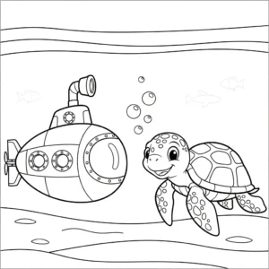 imprimer coloriage Sous marin pour enfant