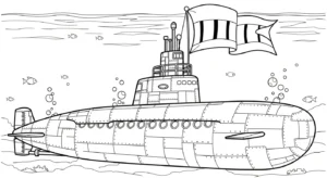 télécharger coloriage Sous marin gratuit