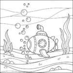 coloriage Sous marin pour enfants a imprimer