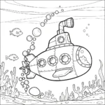 coloriage Sous marin à imprimer pdf gratuit