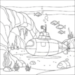 coloriage Sous marin à imprimer pdf