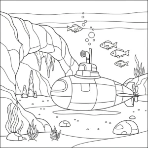 coloriage Sous marin à imprimer pdf