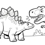 coloriage Stegosaurus à imprimer pour enfant de 7 ans