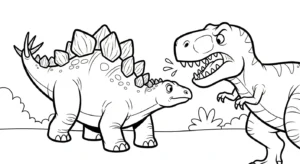 coloriage Stegosaurus à imprimer pour enfant de 7 ans